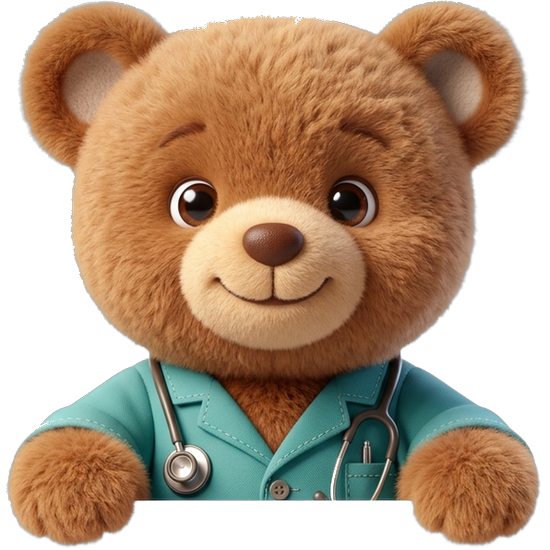 3D Doctor Bear Mascot