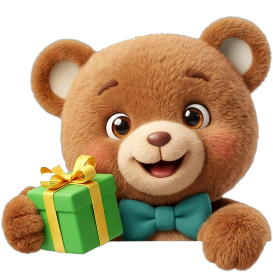 3D Package Bear Mascot