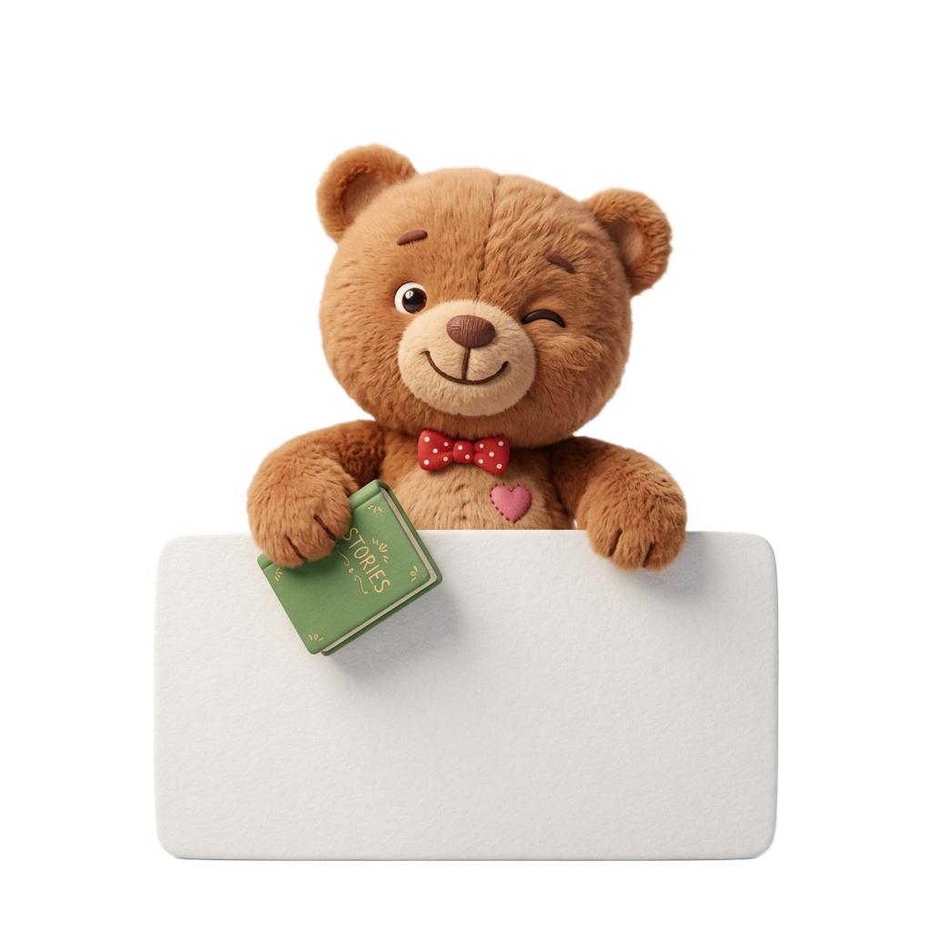 3D Bear Reading Mascot
