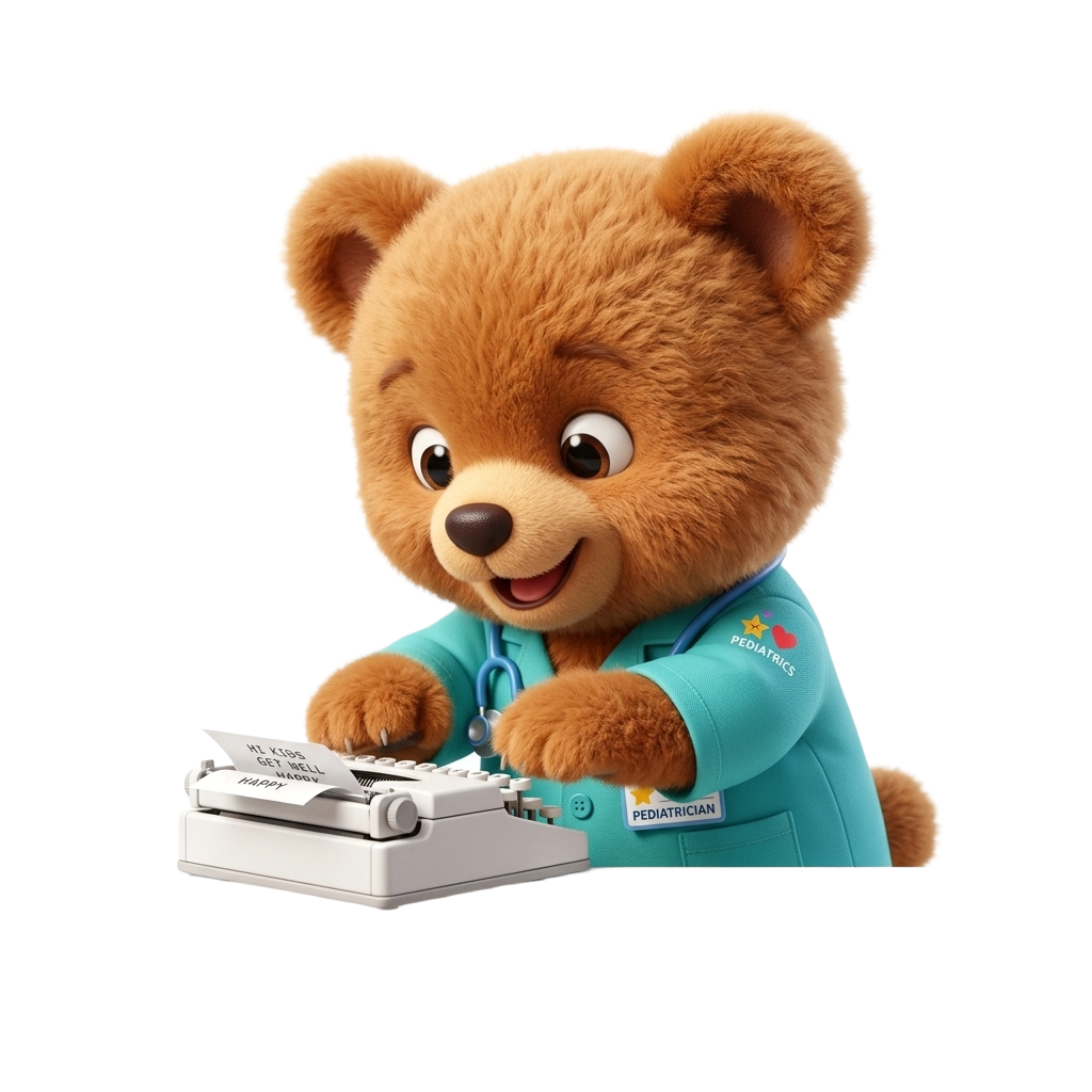3D Bear Typing Mascot