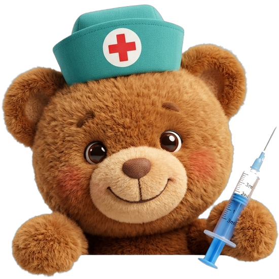 3D Vaccine Bear Mascot