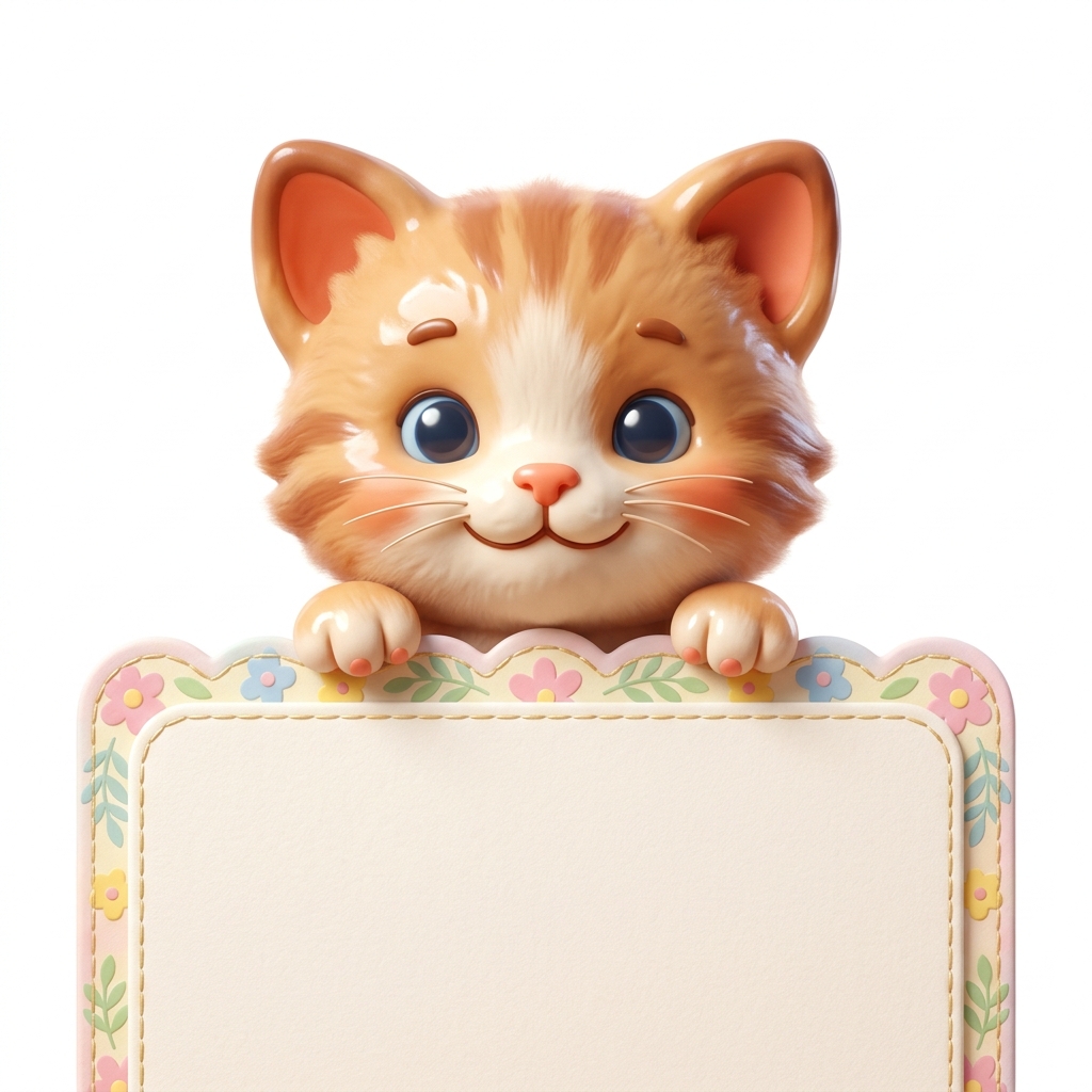 Peeking Cat Mascot
