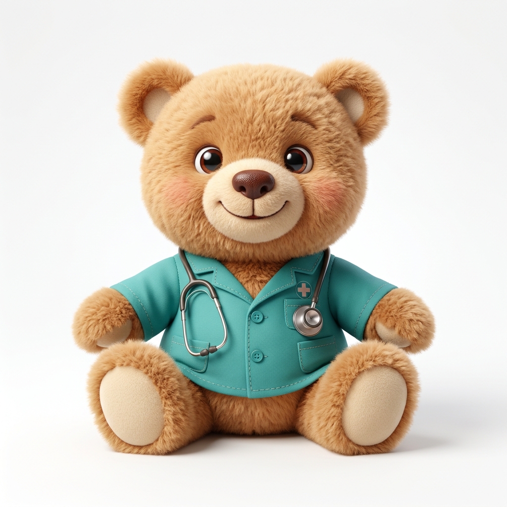 3D Doctor Bear Mascot