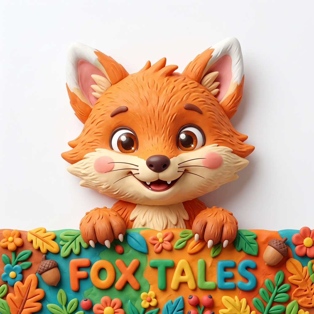 Peeking Fox Mascot