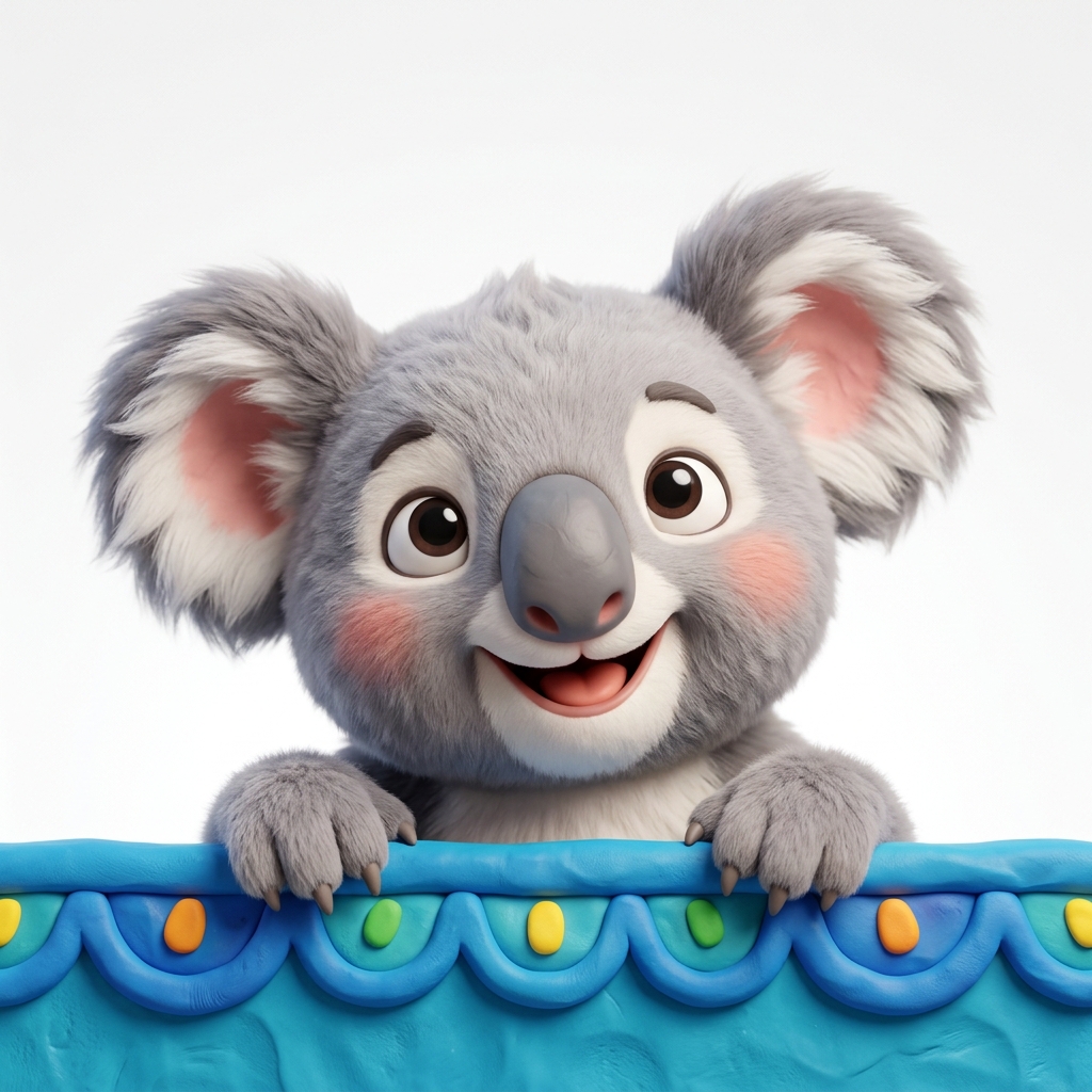 Peeking Koala Mascot