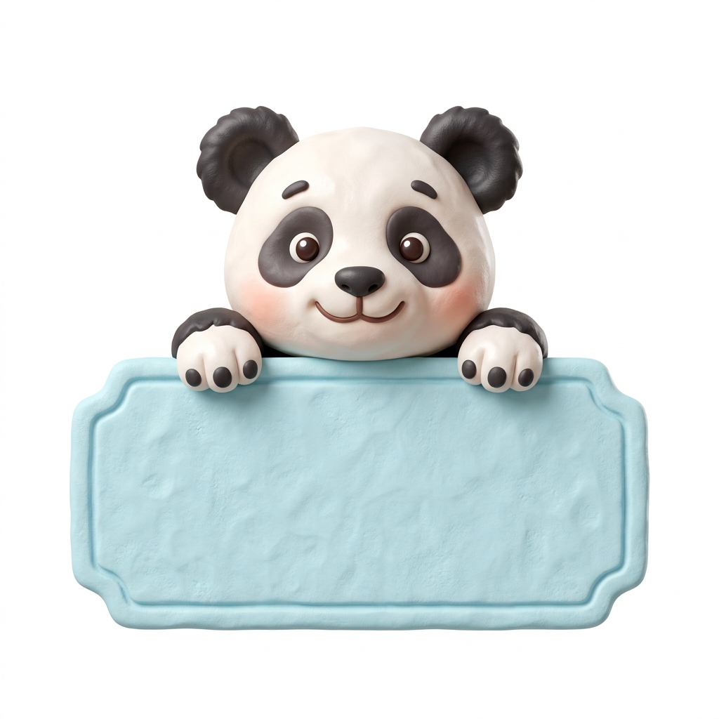 Peeking Panda Mascot